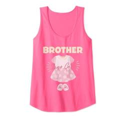 Gender Reveal Team Pink Brother Says Girl Baby Newborn Tank Top von Pregnancy Announce He or She Blue or Pink Love You