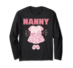 Gender Reveal Team Pink Nanny Says Girl Baby Newborn Langarmshirt von Pregnancy Announce He or She Blue or Pink Love You