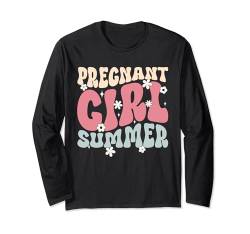 Schwangerschaft Baby Pregnant Girl Summer Langarmshirt von Pregnant Girl Summer Schwangerschaft Designs