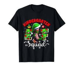 Kindergarten Elf Squad Weihnachten Lehrer Schüler Team T-Shirt von Preschool Christmas Costume