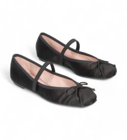 Pretty Ballerinas für Damen. 51586 Ballerinas Kristen schwarz (36), Leder, Wohnung, 1 bis 3 cm, Keine, Lässig von Pretty Ballerinas