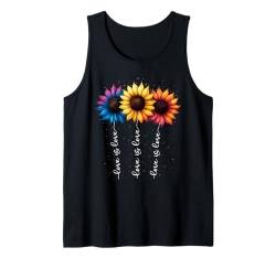 Sommer Blumen Inspiration Love Floral LGBTQ Regenbogen CSD Tank Top von Pride Sonnenblumen Sonnen Blumen Kunst Motivation