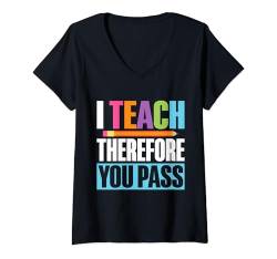 Damen Ich lehre daher Sie Professor T-Shirt mit V-Ausschnitt von Professor Gifts