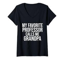 Damen Mein Lieblingsprofessor nennt mich Opa von Professor T-Shirt mit V-Ausschnitt von Professor Gifts