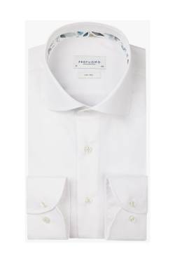 Profuomo Slim Fit Hemd weiss, Einfarbig von Profuomo