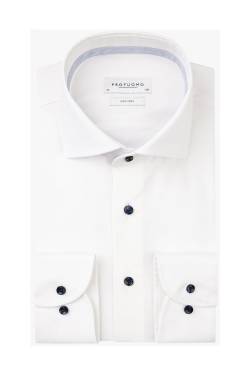 Profuomo Slim Fit Hemd weiss, Einfarbig von Profuomo