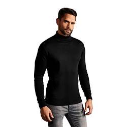 Rollkragen Langarmshirt Herren, Schwarz, L von Promodoro