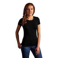 Slim-Fit T-Shirt Damen, Schwarz, M von Promodoro