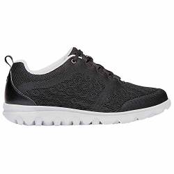 Propét Damen TravelActiv Sneaker, Schwarz, 36.5 EU Weit von Propét