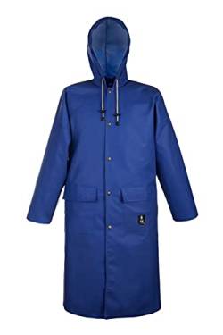 Pros WASSERSCHUTZMANTEL 106 WASSERSCHUTZJACKE Schutzjacke Jacke wasserdicht Schutzbekleidung (Blau, 54) von Pros