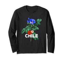 Blumenmuster im Vintage-Stil, ideal für Familien in Chile Heritage Langarmshirt von Proud Country Heritage Roots Family Matching Gifts