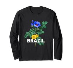 Vintage-Blumenmuster im brasilianischen Stil, passend für die ganze Familie Langarmshirt von Proud Country Heritage Roots Family Matching Gifts