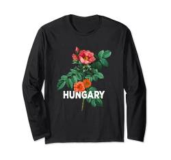 Vintage Floral Flower Ungarn Heritage Family Matching Langarmshirt von Proud Country Heritage Roots Family Matching Gifts