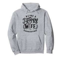 Trophäe Ehefrau Hochzeitstag Pullover Hoodie von Proud couple marriage anniversary