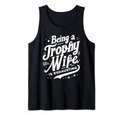 Trophäe Ehefrau Hochzeitstag Tank Top von Proud couple marriage anniversary