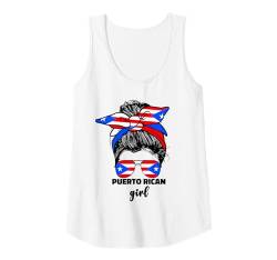 Damen Puertoricanisches Mädchen für Damen und Mädchen Boricua Flagge von Puerto Rico Tank Top von Puerto Rican Girl Puerto Rico Flag Designs Co.