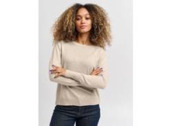 PULZ Jeans Strickpullover Damen Viskose, beige von Pulz Jeans