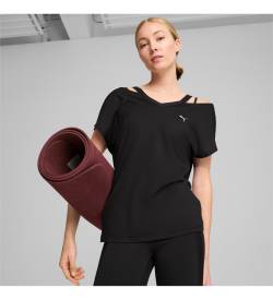 Puma für Damen. 52584001 T-shirt Studio Fashion schwarz (M), Sportlich, Multisport, Recyceltes Polyester, Nachhaltig von Puma