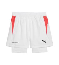 Puma für Herren. 93917925 teamGOAL Single Short weiß (S), Sportlich, Tennis/Padel, Multisport, Polyester von Puma