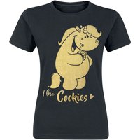 Pummeleinhorn - Einhorn T-Shirt - Grummeleinhorn - I Love Cookies - S bis 3XL - für Damen - Größe XXL - schwarz  - EMP exklusives Merchandise! von Pummeleinhorn