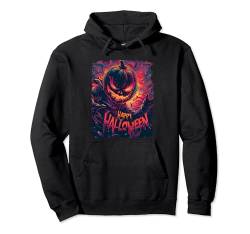 Lustiger Kürbis brennende gruselige Happy Halloween Männer Frauen Pullover Hoodie von Pumpkin Halloween2024