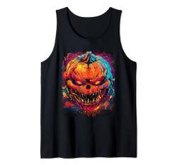 Pumpkin Burning Scary Halloween Lustig Männer Frauen Tank Top von Pumpkin Halloween2024