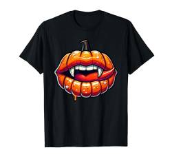 Lustiger Kürbismund, orangefarbene Lippen, Halloween, Jungen, Mädchen, Kinder T-Shirt von Pumpkin Lips Halloween2024