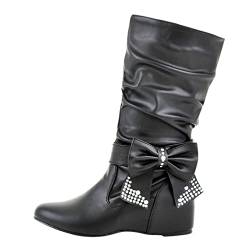 Puramala Stiefeletten Damen Blockabsatz Schlupfstiefel Ankle Boots Damen Übergangsstiefel Halbschaft rutschfest Damenstiefeletten Wasserdicht Damenstiefel Halbstiefel Winterstiefel Trachtenschuhe von Puramala