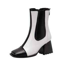 Puramala Stiefeletten Damen Keilabsatz Reißverschluss Ankle Boots Damen Damenstiefeletten Halbschaft Wasserdicht Winterstiefel rutschfest Übergangsstiefel Damenstiefel Trachtenschuhe Halbstiefel von Puramala