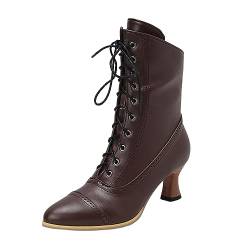 Puramala Stiefeletten Damen Plattform Schlupfstiefel Ankle Boots Damen Winterstiefel Halbschaft rutschfest Damenstiefel Wasserdicht Trachtenschuhe Halbstiefel Übergangsstiefel Damenstiefeletten von Puramala