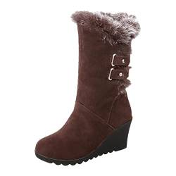 Puramala Stiefeletten Damen Plattform Schlupfstiefel Halbschaft Ankle Boots Damen Wasserdicht Halbstiefel rutschfest Übergangsstiefel Damenstiefeletten Winterstiefel Trachtenschuhe Damenstiefel von Puramala