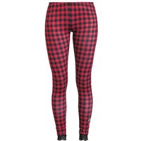 Pussy Deluxe - Rockabilly Leggings - Checkered Leggings - XS bis M - für Damen - Größe M - schwarz/rot von Pussy Deluxe