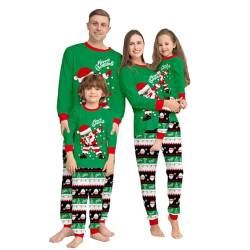 Putentfun Weihnachtspyjama Familie Set Einteiliger Pyjama,Familie Weihnachten Pyjamas Set,Bedruckte Weihnachten Nachtwäsche Outfits für Damen Herren Kinder Dad L A36 von Putentfun