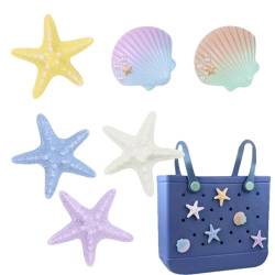 Pxcewdcx Charm – Tragetaschen-Charm-Dekoration für 6er-Set, bunte Strandtaschen, Dekorationen, dekorativer Taschen-Anhänger für Strandtaschen, Handtaschen, Refer to , Siehe Beschreibung, von Pxcewdcx