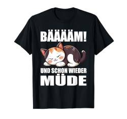 Bäääm! Und Schon Wieder Löwe Katze Schlafanzug Schlafshirt T-Shirt von Pyjama Geschenke Für Langschläfer & Morgenmuffel