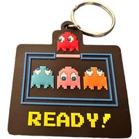 PYRAMID Schlüsselanhänger Schlüsselanhänger 5cm Kinder Mini Anhänger keychain Pac-Man gelb 4er, Pac Man das Spiel als Schlüsselanhänger Pac-Man von Pyramid