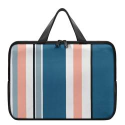 Pzuqiu Bunte gestreifte Laptop-Hülle, Reise-Laptop-Tasche mit Griff, wasserdichte Tragetasche, Aktentasche für Damen und Herren, große Kapazität, Tablet-Schutztasche, 30,5 cm (12 Zoll) von Pzuqiu