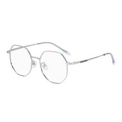 QCKNKMGG Weibliche optische Brillenfassung Ultraleichte optische Brille aus Semi-Titanium for Damen(Silver) von QCKNKMGG