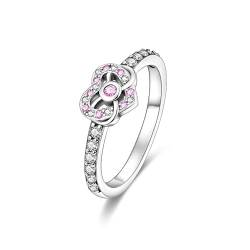 QIKAOLA Sterling Silber Ringe für Frauen Bunte Statement Ringe Cubic Zirkonia Ringe Stapelbar Vintage Ringe Ringe Größe 6-9 von QIKAOLA