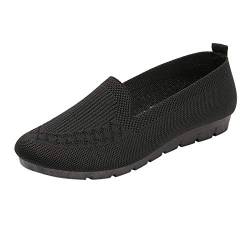 QINQNC Damen Low Top Basketballschuhe Manner Hike Atmungsaktive Mesh Runde Schuhe Schuhe Keile einzelne beiläufige Zehen Slip-on Frauen Frauen Freizeitschuhe Men's Rote Mokassins Men's (Black, 39) von QINQNC