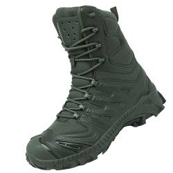 QINQNC Damen Outdoor Winterstiefel Damen Reißverschluss Paar Frauen Männer Wanderstiefel Schuhe Baumwolle Kurze Schuhe Schneestiefel Damen Reißverschluss Feste Sohle Winterstiefel (Green, 39) von QINQNC