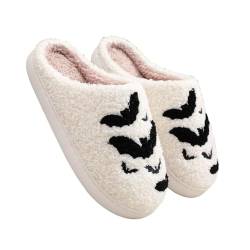 QINQNC Damen rutschfeste Slippers Women's House [Warmes Upgrade] Warme Hausschuhe für Damen, weich und bequem, wärmen Ihre Füße im Winter. Women's Winter Gemütliche Mit Fussbett (White, 41) von QINQNC