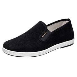 QINQNC Herren Comfort Schuhe Herren Comfort Badelatschen Lässige, leichte Herren-Turnschuhe, Sommermode, atmungsaktive Schuhe, Rutschfester Herren-Slipper Men Mit Fussbett Sandalen Men (Black, 43) von QINQNC