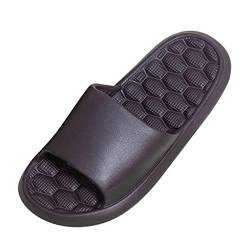 QINQNC Herren Geschlossene Sommerschuhe Herren Weiche Frühling Männer Schuhe Unisex Liebhaber Flache Schuhe Frauen Hausschuhe Hausschuhe Flip Flops Herren Gummi Sommerschuhe Male Fuzzy (Black, 40) von QINQNC