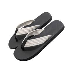 QINQNC Herren Home Hotelslipper Men Plusch Hotelslipper Interessante Slipper-Fußabdrücke, dickbesohlte Fischgrätensandalen für Herren-Hausschuhe und modische Herren Schwarz Slipper Herren (White, 45) von QINQNC