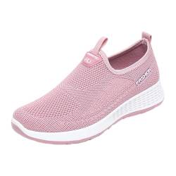 QINQNC Herren Schwarz Alltagsschuhe Herren Arch Fit Damenschuhe Ethnische Freizeitschuhe Sommermode Hohl Atmungsaktiv Flacher Absatz Weiche Sohle Men's Warme Freizeitschuhe Manner Rebocks (Pink, 37) von QINQNC