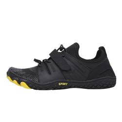 QINQNC Herren Wildling Trainers Men's Comfort Schuhe Men -Wasserschuhe für Männer und Frauen, schnelltrocknende Schuhe, Wander-, Schwimm-, Tauchschuhe, Men's Jogging Trainers Men's (Black, 45) von QINQNC