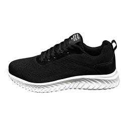 QINQNC Men Schwarz Slip On Sneaker Male Gummistiefel Flying Weave Sports Herrenschuhe Atmungsaktive Freizeitschuhe 2023 Trend Mesh Sportschuhe Herren Elegant Arbeitsschuhe Herren Stoff (White, 44) von QINQNC