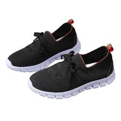 QINQNC Men's Schicke Fußballschuhe Madchen Low Damen-Mesh-Atmungsaktiver niedriger Absatz, große Schnür-Einzelschuhe, Freizeitschuhe Men Canvas Sneaker Erwachsene Retro Braune (Black, 42) von QINQNC