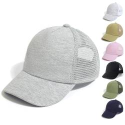 QIYIENDIAN Baby Kleinkind Baseballkappen einstellbar Sonne Hüte Dinosaurier feste Farbe Hut Kinder Jungen Mädchen(Gray,1-3Years) von QIYIENDIAN